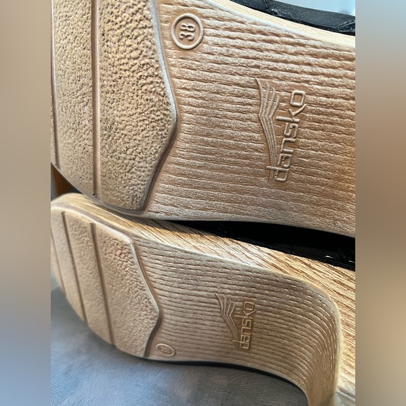 Dansko Maria Black Oiled Leather Ankle Boots Size 38 - Picture 8 of 15